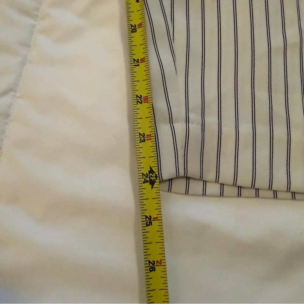 Express High Rise White Pants with Black Stripes - Picture 10 of 11